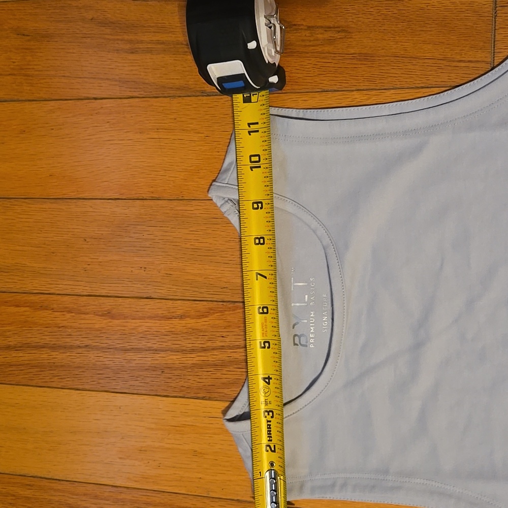 NWT Women's BYLT BASICS "ESSENTIAL DROP-CUT TANK TOP" IN COLOR CADET & SIZE S - Picture 4 of 14